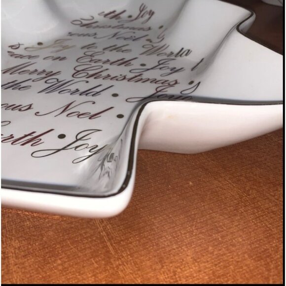 Porcelain Christmas Tree-Shaped Dish Homeo Classic Collection 12" - Picture 9 of 13